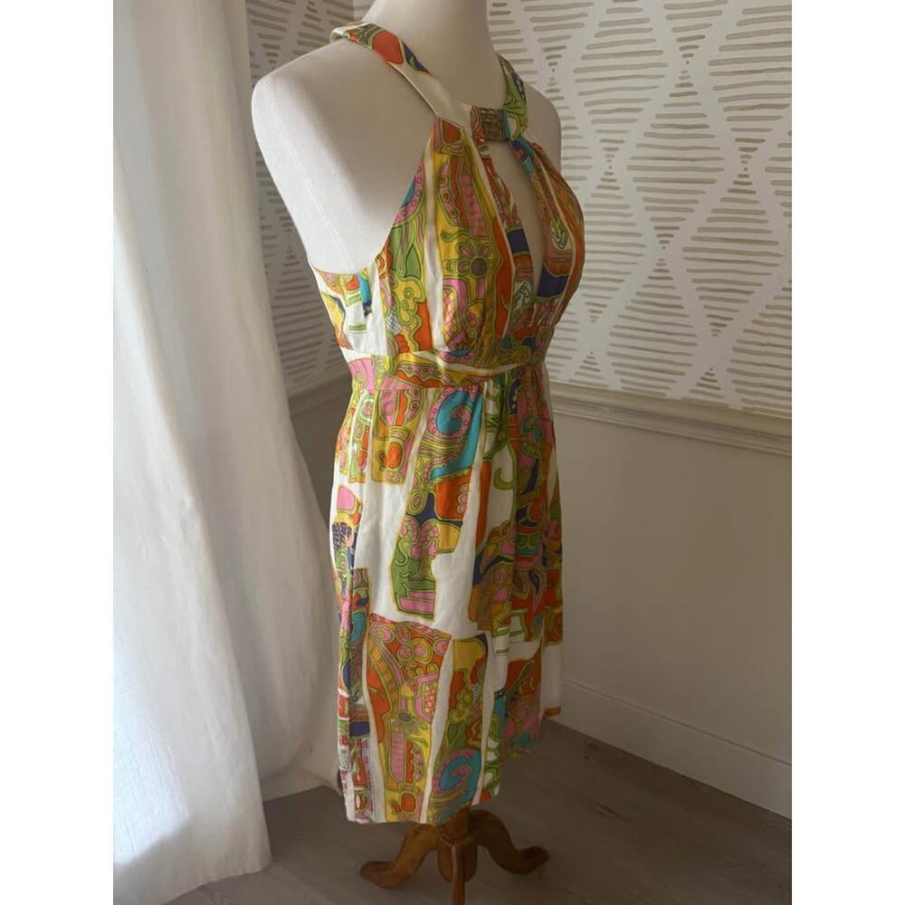 Trina Turk Women’s Size 4 Small Trina Silk Halter Neck Dress - Picture 9 of 10